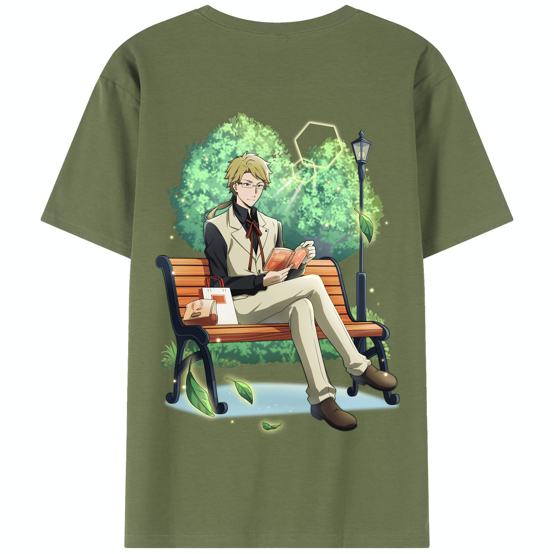 （画像用） 文豪ストレイドッグス Bungo Stray Dogs 綿100％半袖Tシャツ（背面プリント）